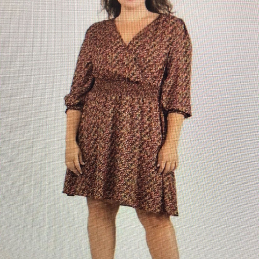 Black Tape Floral Smocked Dress Sz M